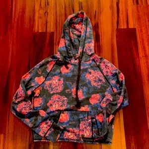 Floral print hoodie